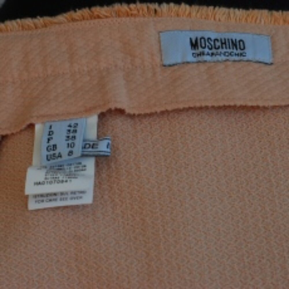 Moschino Peach A-Line Skirt with Bow Waist Detail - Picture 4 of 4